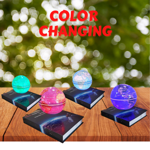 Floating 4 Globe Led Light With Book Style Base