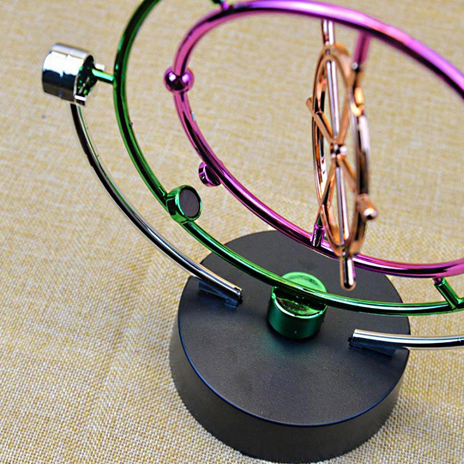 Kinetic Art Perpetual Motion Executive Desk Toys Boat Wheel 4