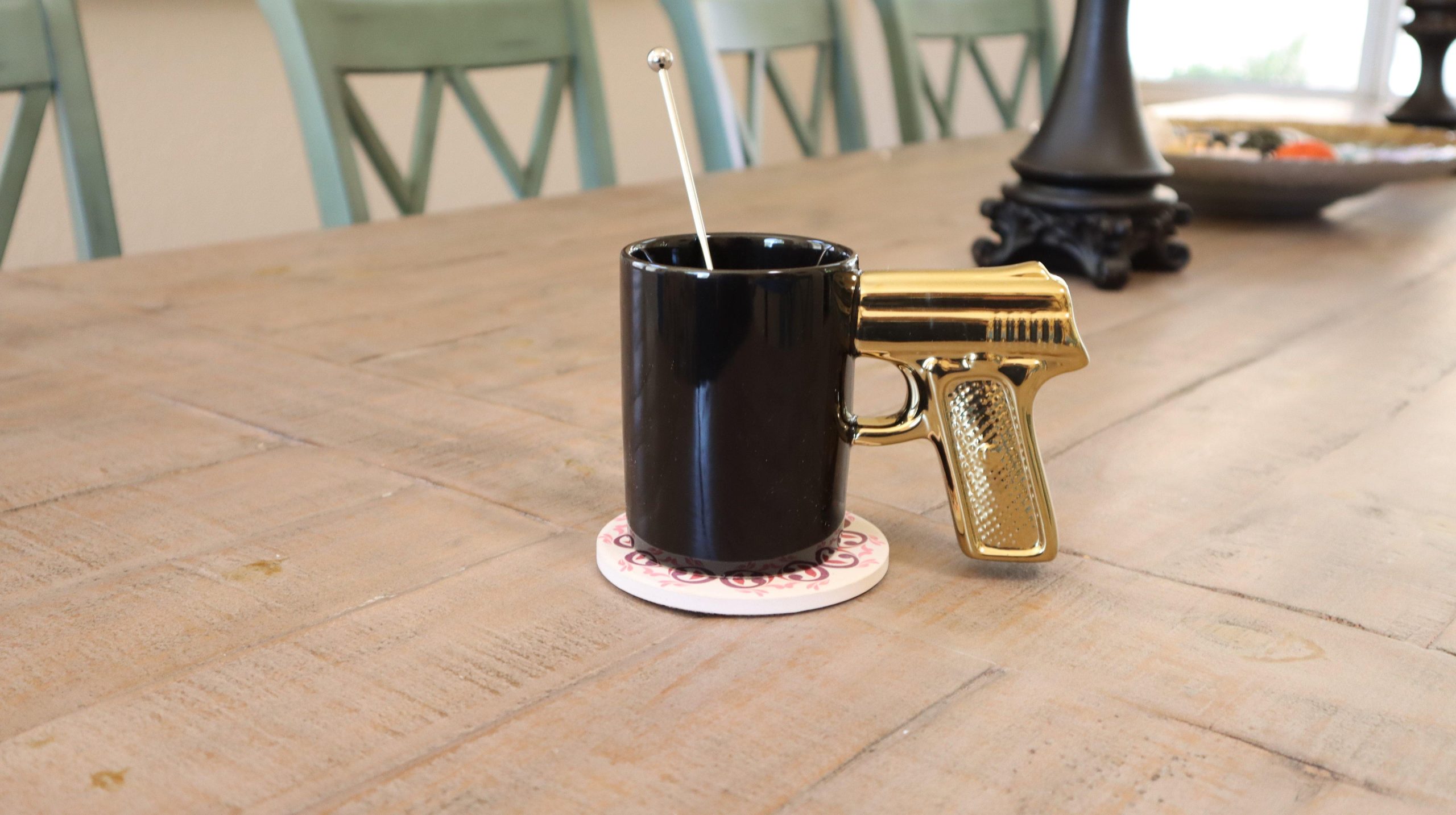 Pistol Coffee Mug 12 Oz Ceramic Coffee Mug 24