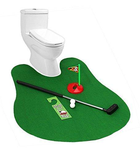 Toilet Golf Potty Time Putter Game Bathroom Mini Golf 9