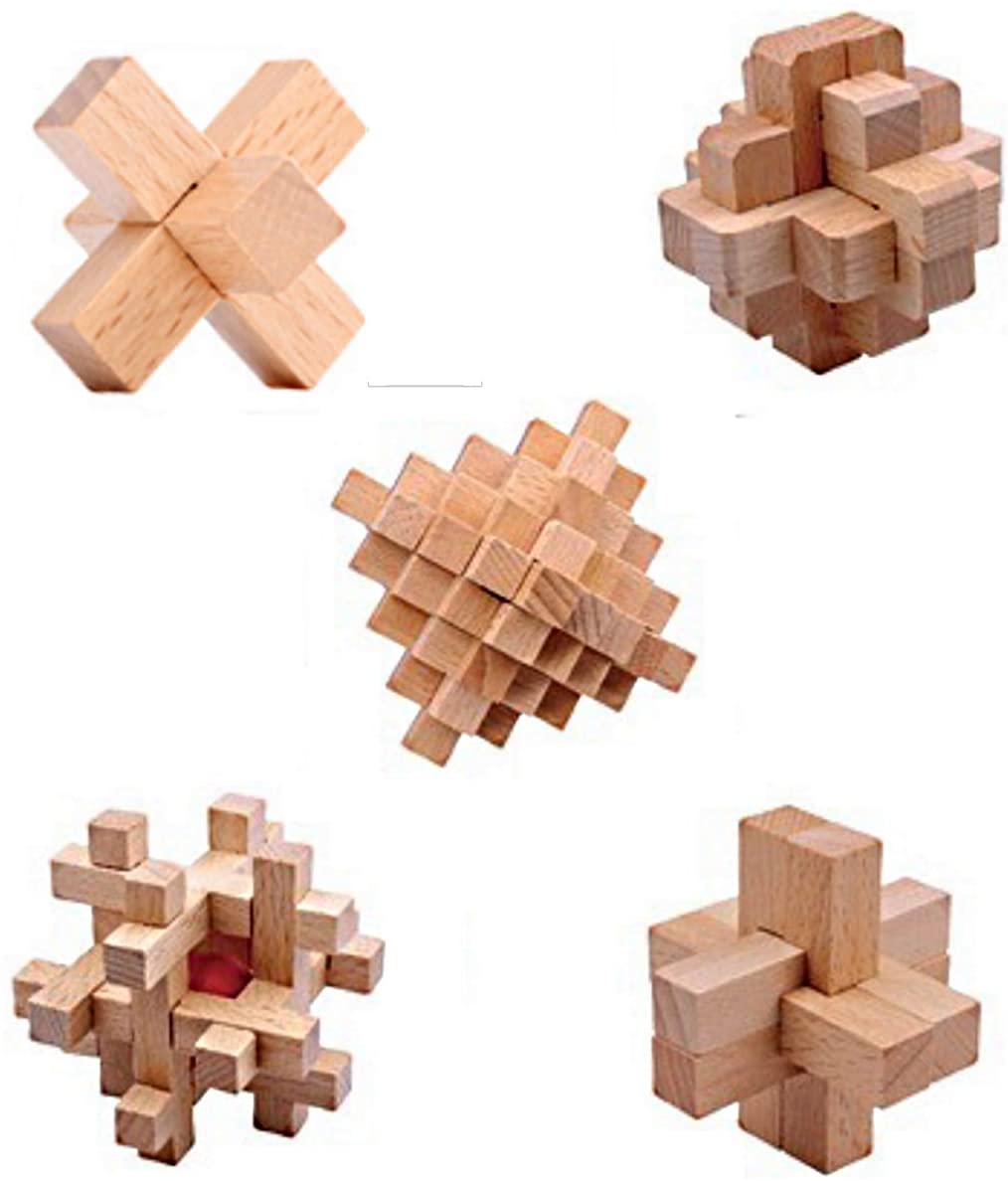 Wood Puzzles Brain Challenge Puzzles For Kids And Adults Mixed Assorted Skill Levels 2