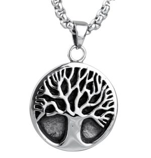 Tree Of Life Medallion Pendant With 24 Chain Stainless Steel North Viking 4