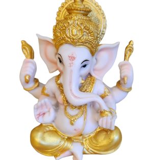 Hindu God Ganesha 5.5" Large Statue Indian Elephant Blessing Feng Shui
