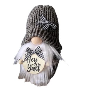 Gnome Grey Plush 8" Home Decor