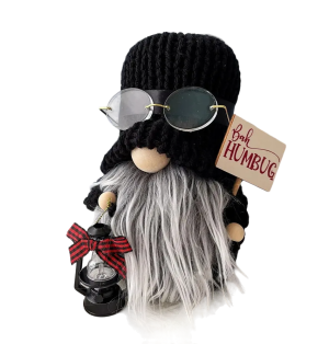 Gnome Plush 8" Black Hat Home Decor